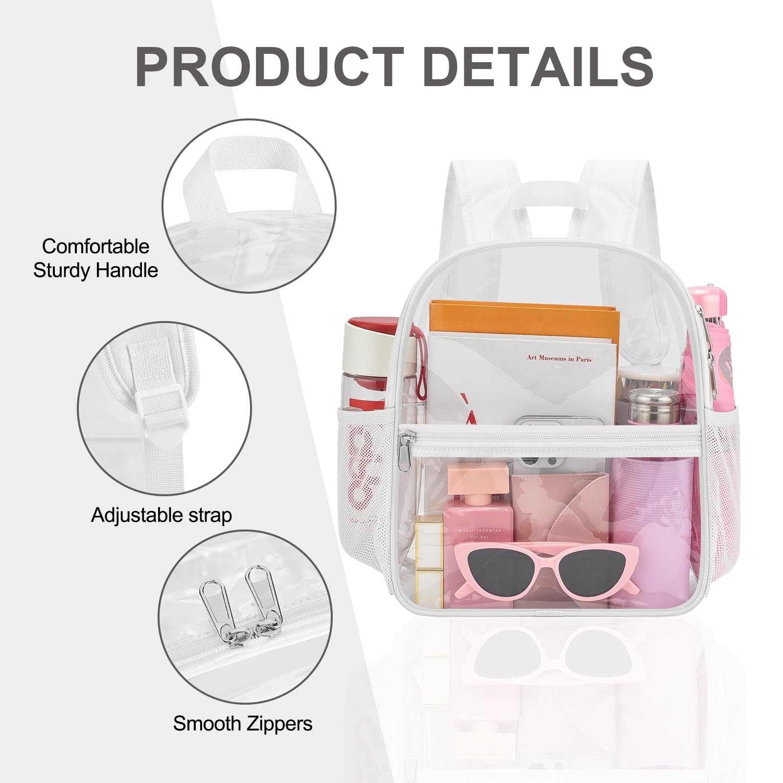 Clear Backpack for Stadium Events Stadium Backpack Waterproof 12x6x12 Clear B…