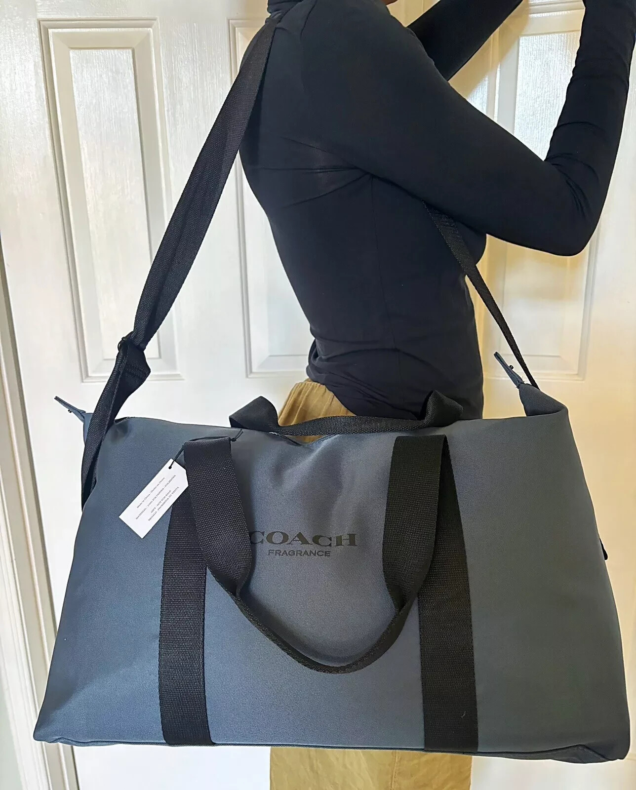 Coach Unisex Expandable Weekender Duffle Sports Travel Gym Bag Slate Blue NWT