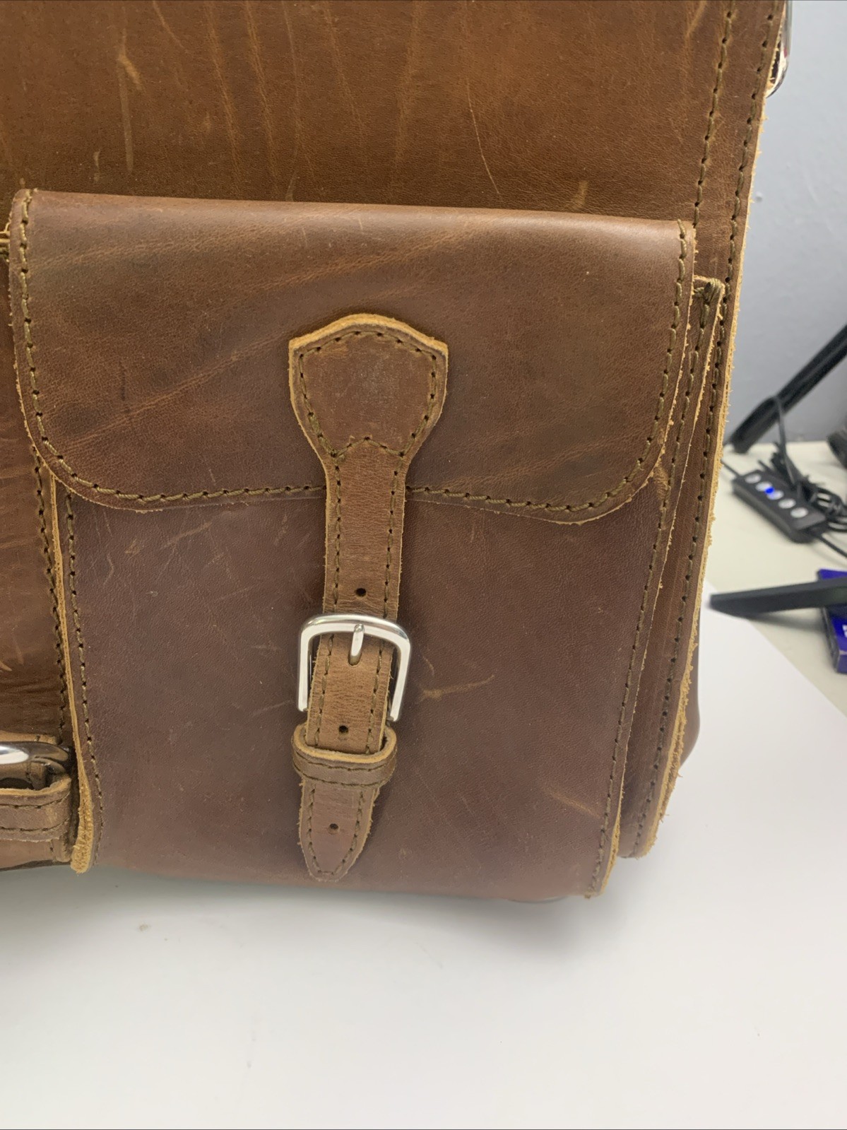 Saddleback Brown Leather Classic Large Briefcase 14 In H Front Pockets