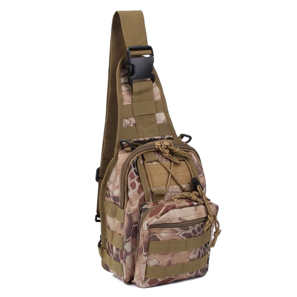 Mens Outdoor Shoulder Chest Bag Military Tactical Backpack Travel Camping Hiking