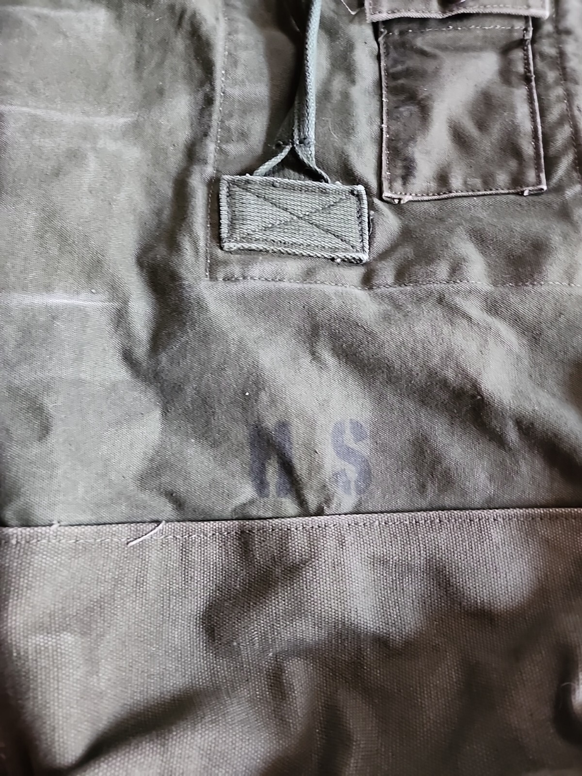 US ARMY Vietnam War Era BARRACK Laundry Duffle Duffel Bag Olive Drab Vtg