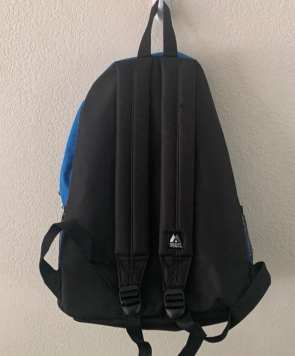 Everest Backpack Front & Side Pockets Royal Blue Black + school supplies 🆕NEW!