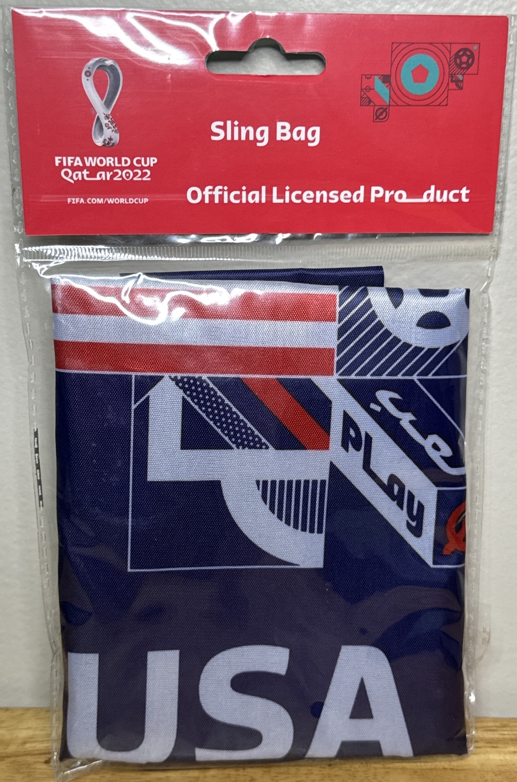 FIFA World Cup Qatar 2022 United States Sling Bag 17″x13.5″ Soccer Backpack