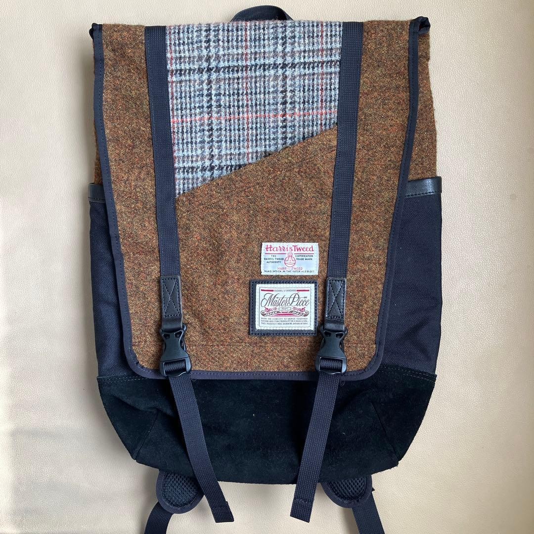 Master-piece Harris Tweed Backpack Men’s Bag 32cm x 43cm Near Mint
