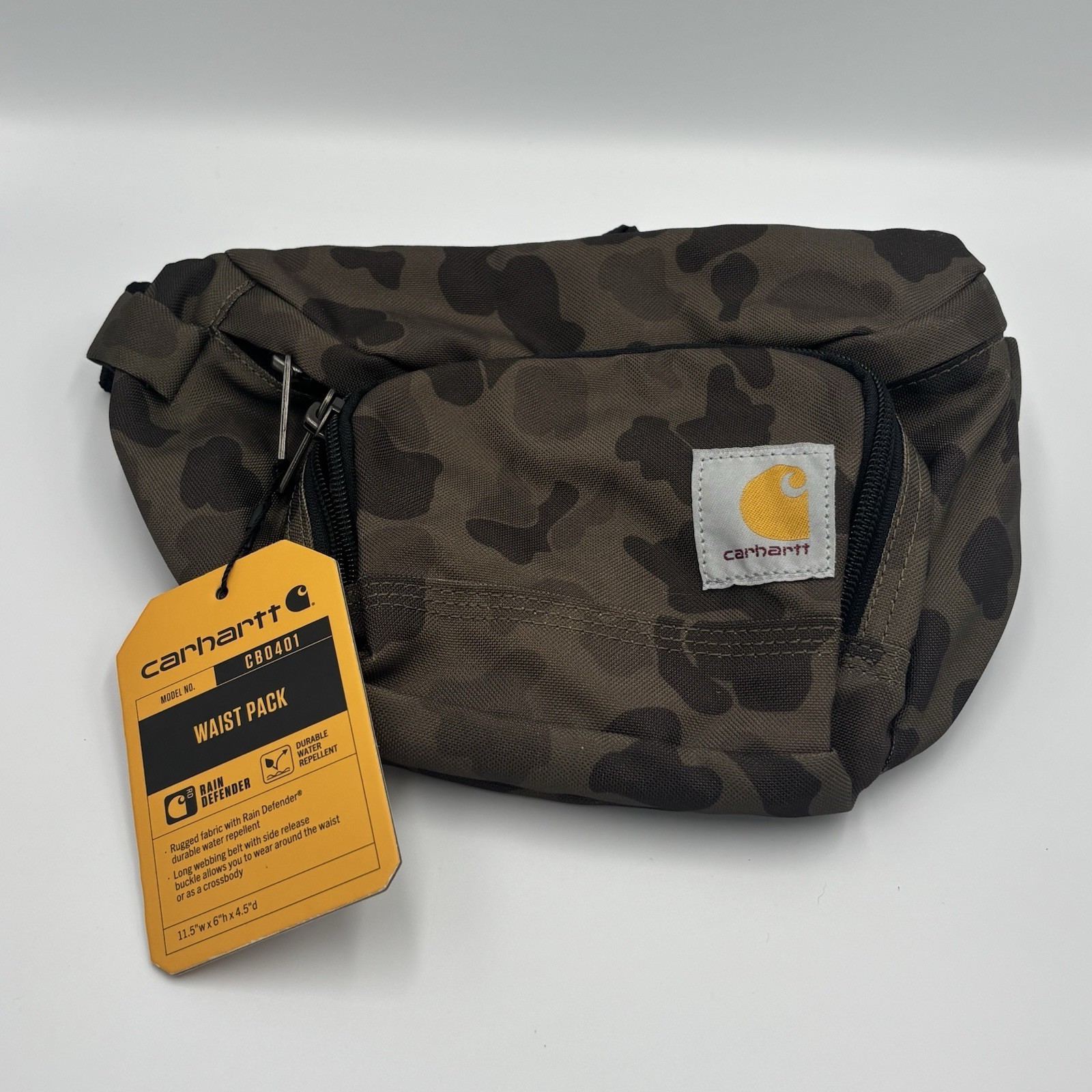 New Carhartt Waist Pack Camo Belt Bag Fanny Pack Crossbody Bag With Tags