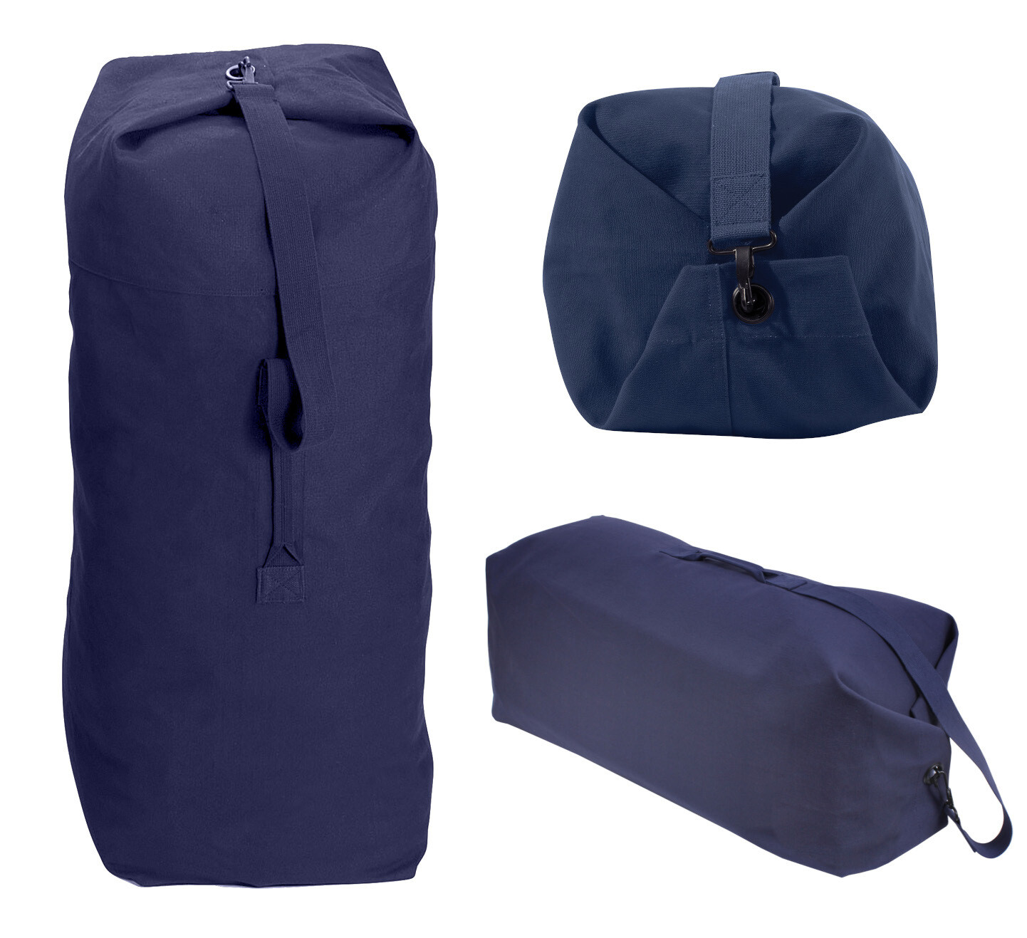 Navy Blue Heavyweight Top Load Canvas Duffle Bag 25″x42″ Sport Gear Tactical Bag