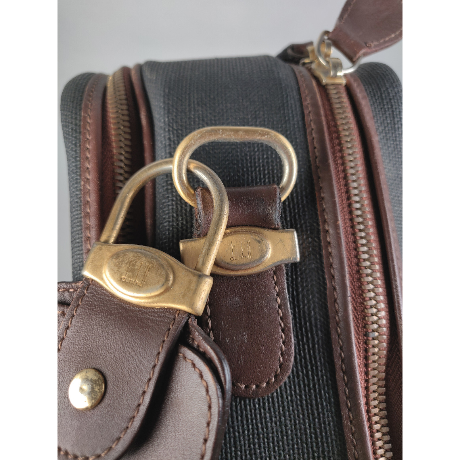 Vintage Dunhill PVC Briefcase Leather Trim Made in Italy 18″ x 12″ x6″
