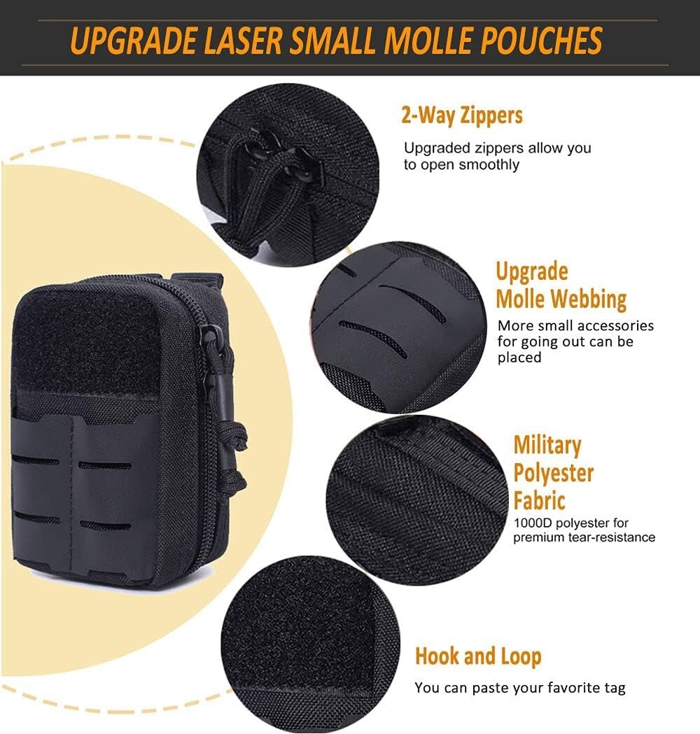 Tactical Small Molle Pouches Multi-Purpose EDC Utility Duty Belt Bag Admin Pouch