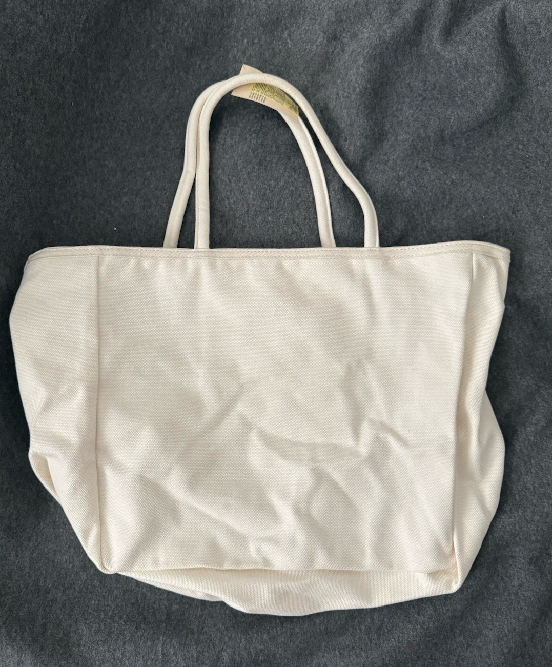 MUJI Canvas Tote Bag Large Off-White Heavyweight Cotton NWT Japan Exclusive