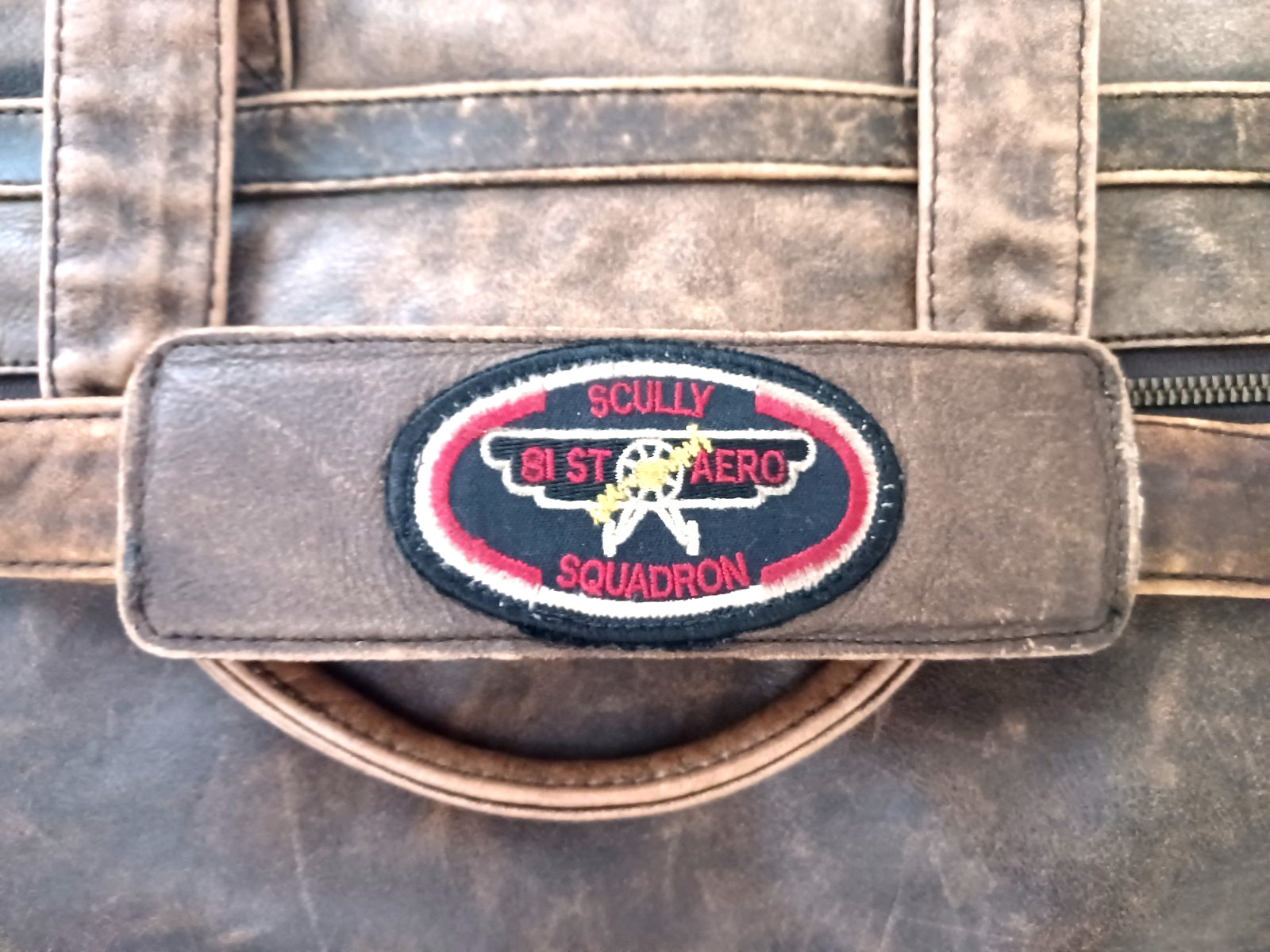 Vintage Scully Squadron Collection Large Distressed Soft Lamb Skin Satchel