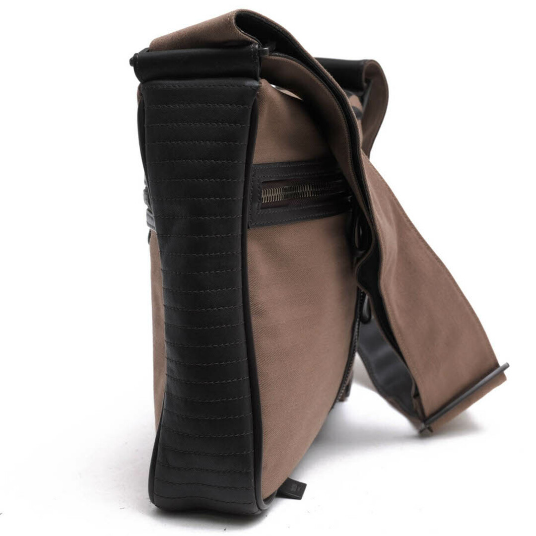 Dunhill Shoulder bag crossbody bag for men brown leather canvas 33×24×6cm