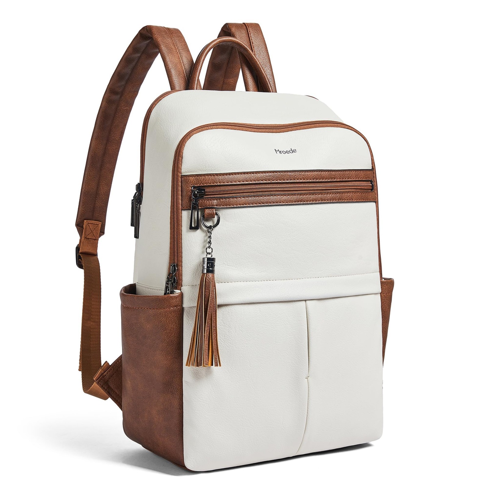 Leather Laptop Backpack for Women, 15.6″ Causal Daypack Backpacks Purse Compu…