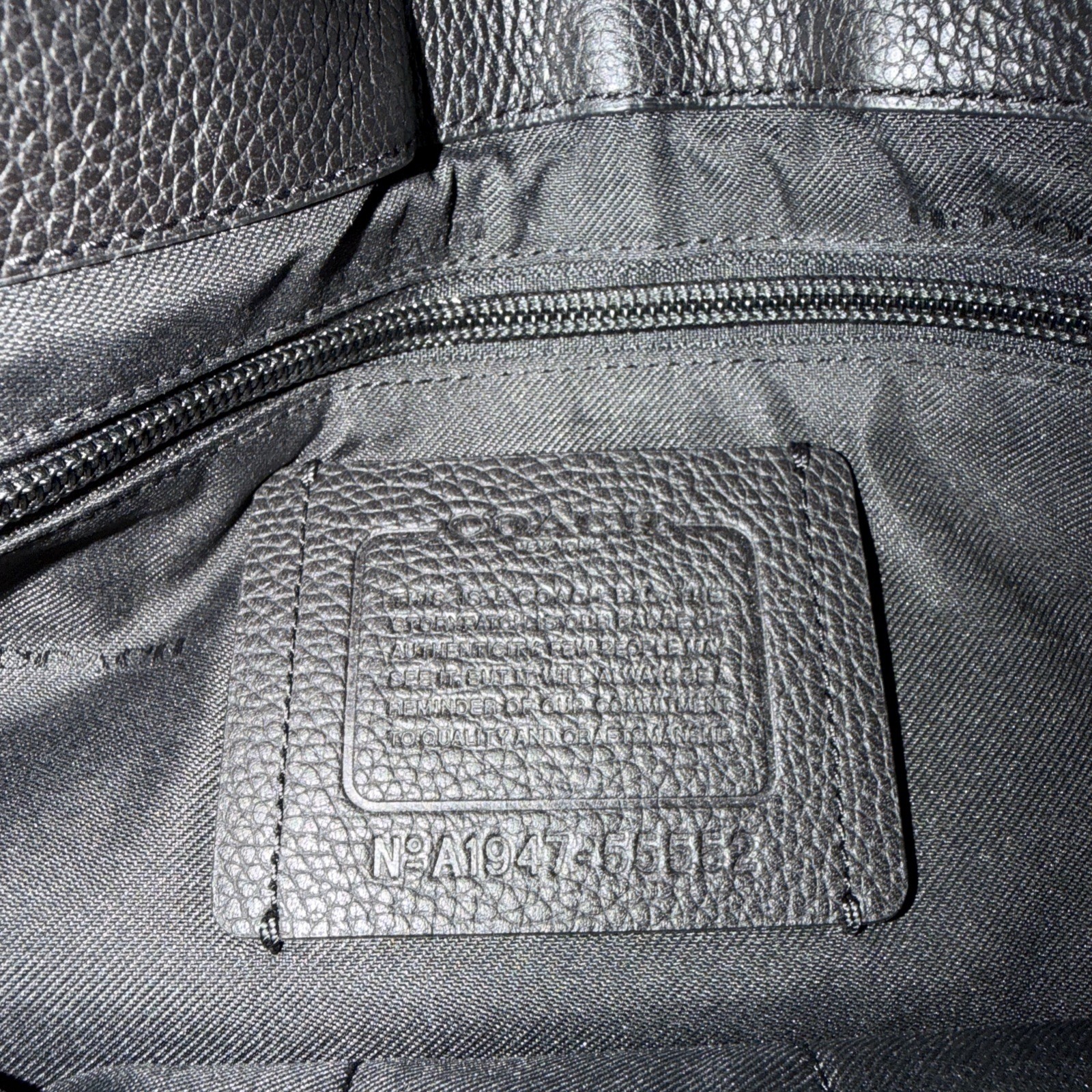 COACH – Metropolitan 55552 Black Leather Messenger Crossbody Bag A4 Fit