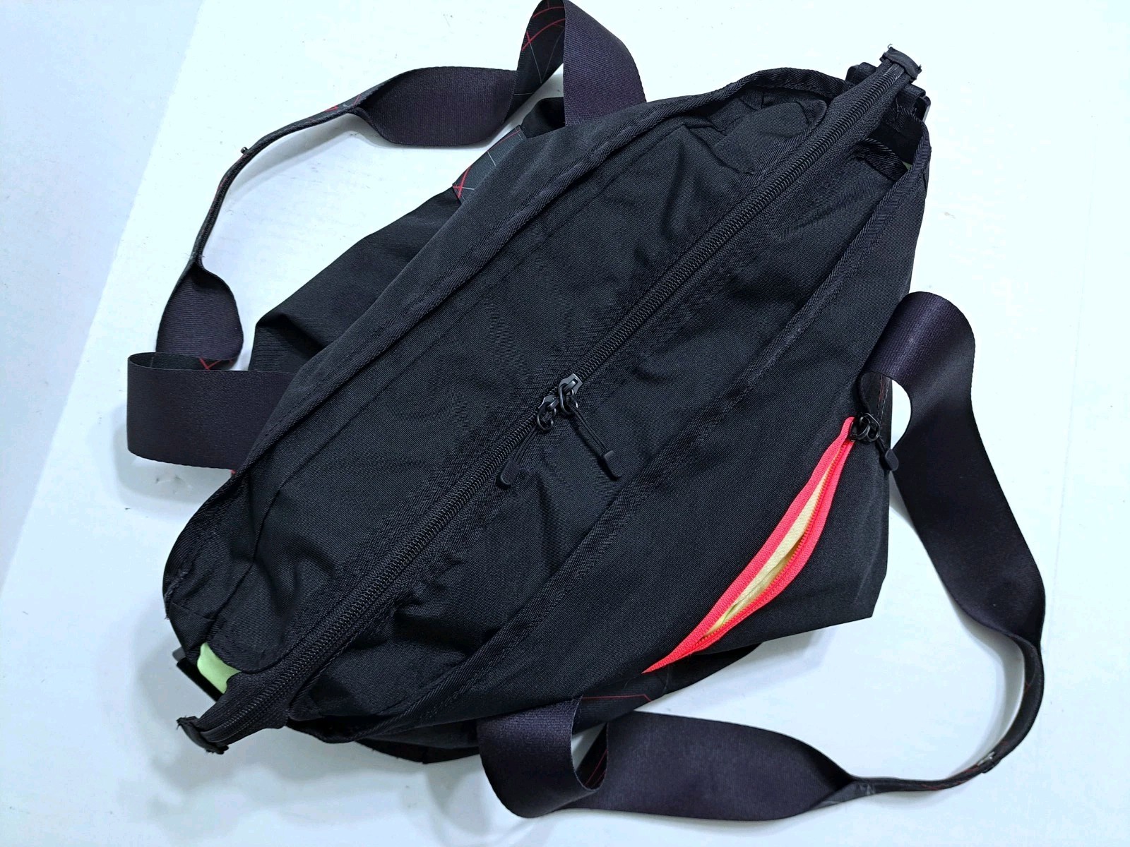 Nike Legend Track Tote Bag With Snap Button Black Red BA4509
