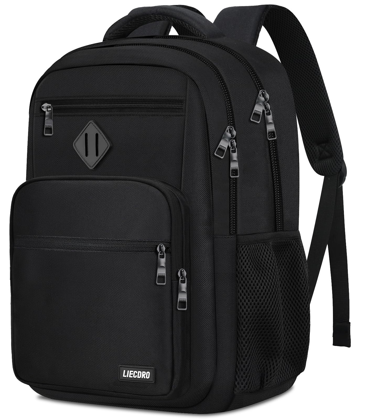Stylish Black Backpack for Men & Teens, 15.6″ Laptop Bag, School & Travel Use