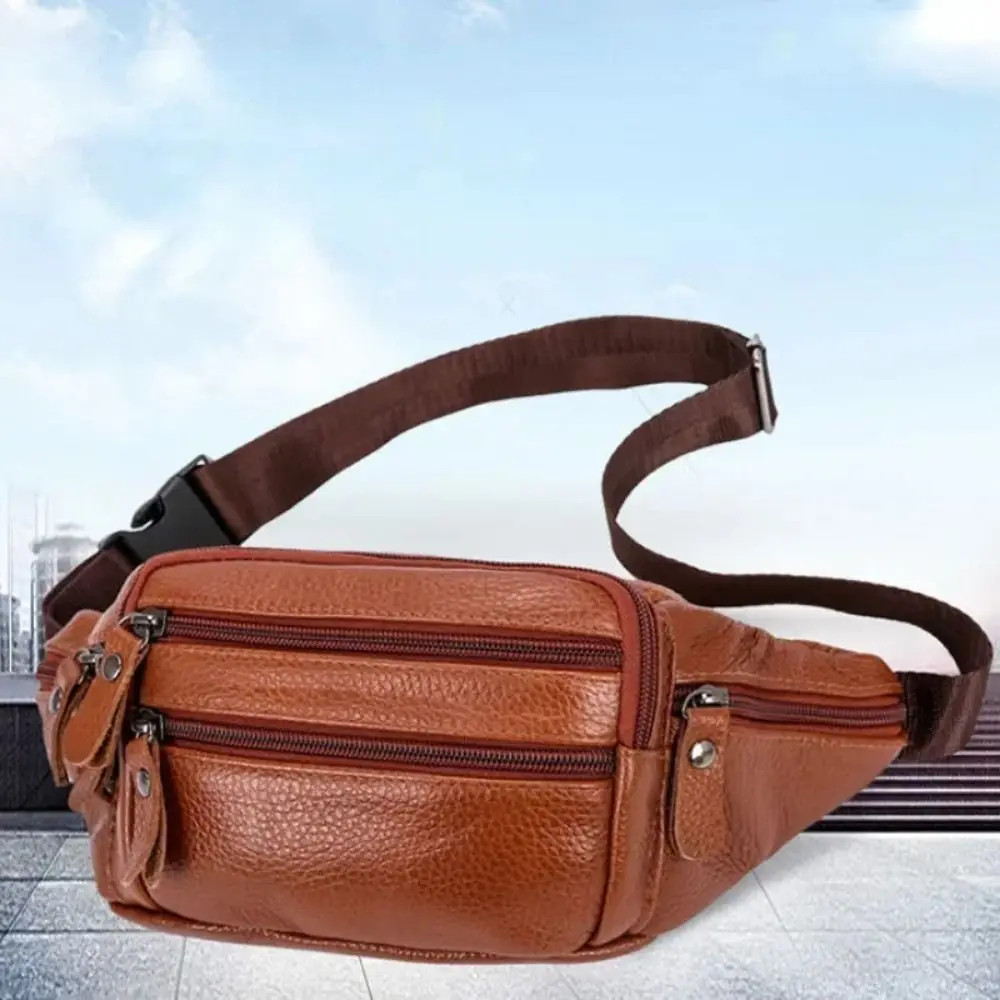 Men’s Multi-Layer Waist Bag Waterproof Large Capacity Belt Bag Travel Outdoor Ca
