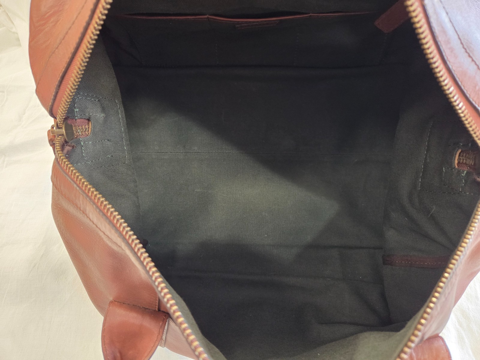 Tecovas Brown Medium Cognac Leather Duffle Bag Weekender Travel