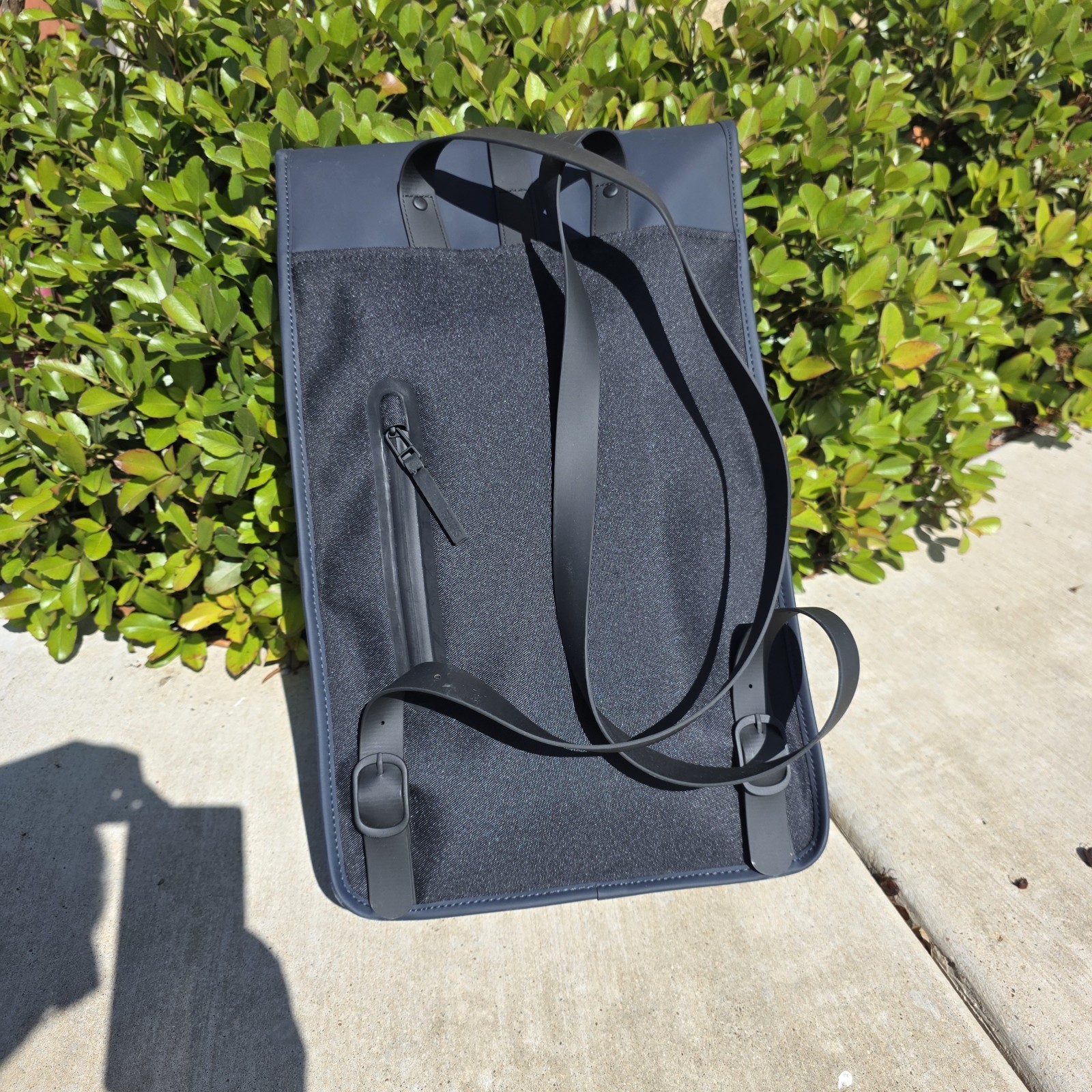 RAINS Backpack 13L Waterproof Matte Navy Blue Work School Computer Day Rucksack