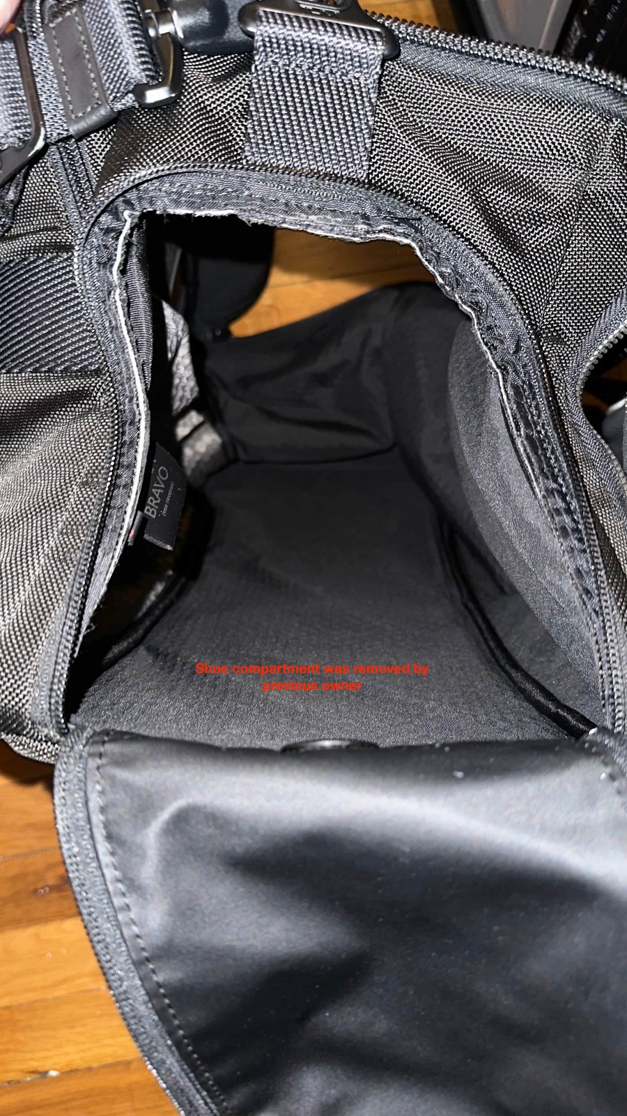 Tumi McCoy Gym Bag Alpha Bravo Black Ballistic Nylon Shoulder Duffel Duffle READ