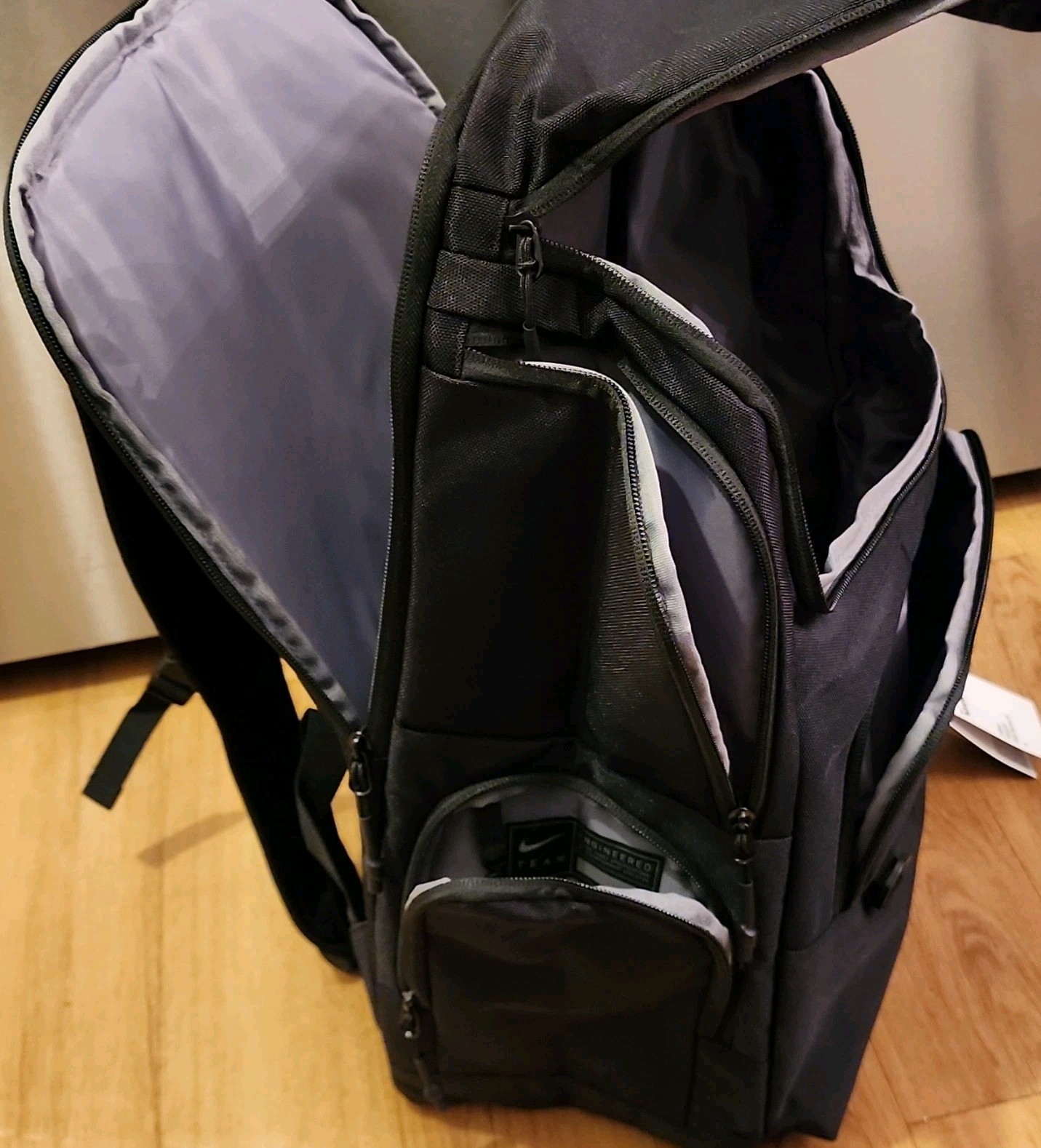 Nike SWIM Repel Backpack 35L Black Zip Closure Adjustable Strap Outer Pockets