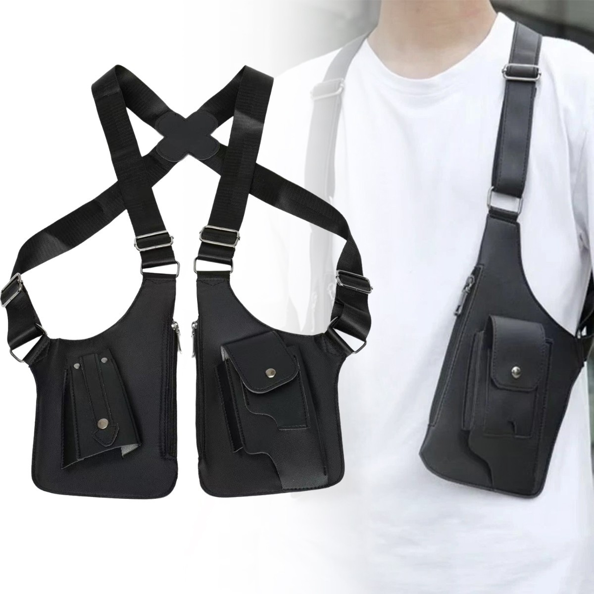 Anti-Theft Hidden Underarm Strap Wallet Pocket Phone Shoulder Holster Bag