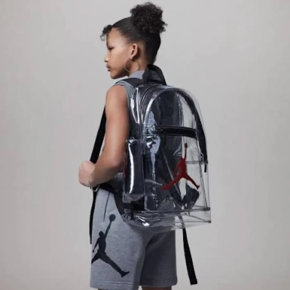 New NIKE JORDAN Jumpman Clear School BACKPACK – University Blue (18″ x 12″ x 5″)