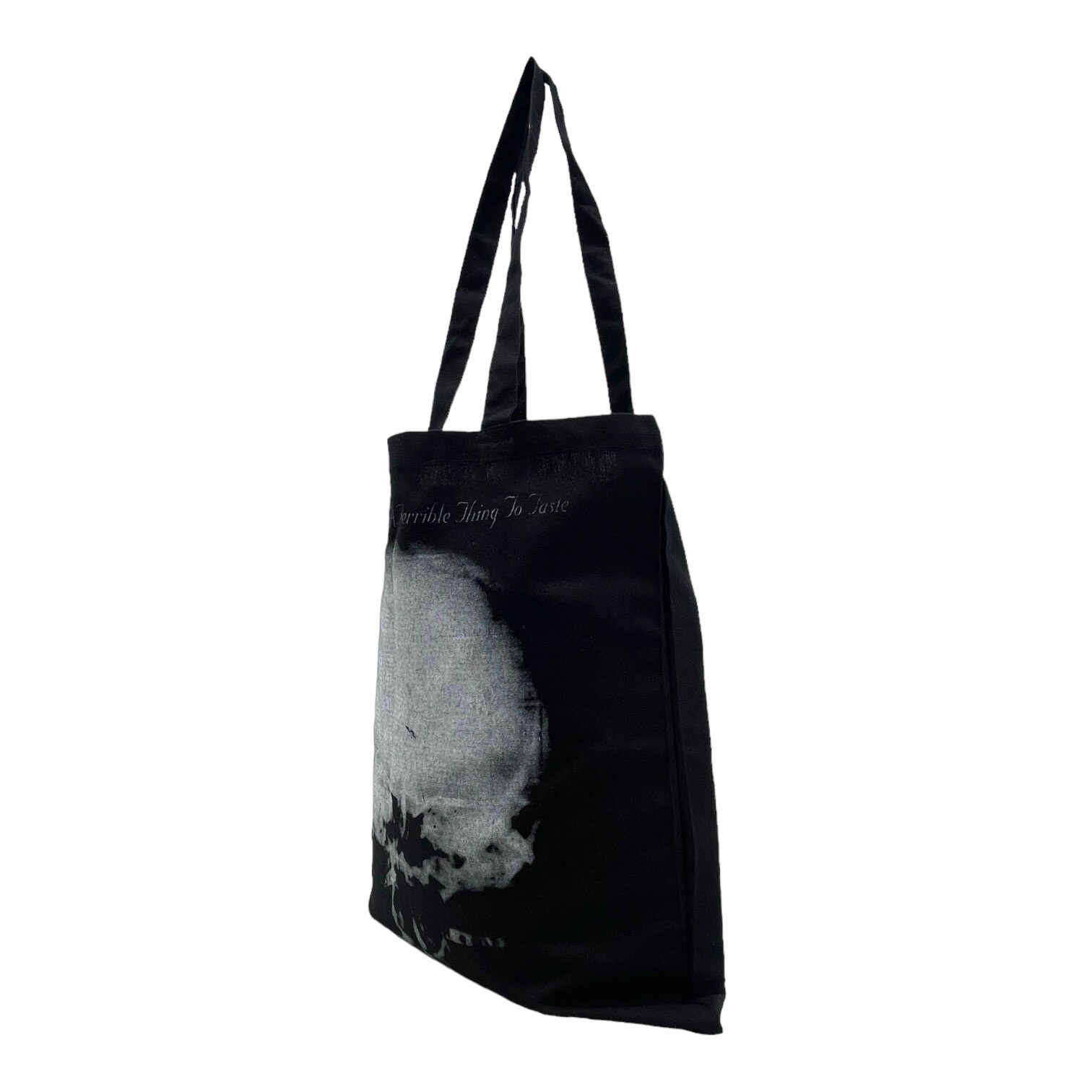 MINISTRY The Mind Is A Terrible Thing Canvas Tote Bag Flat Gothic Skull BLACK