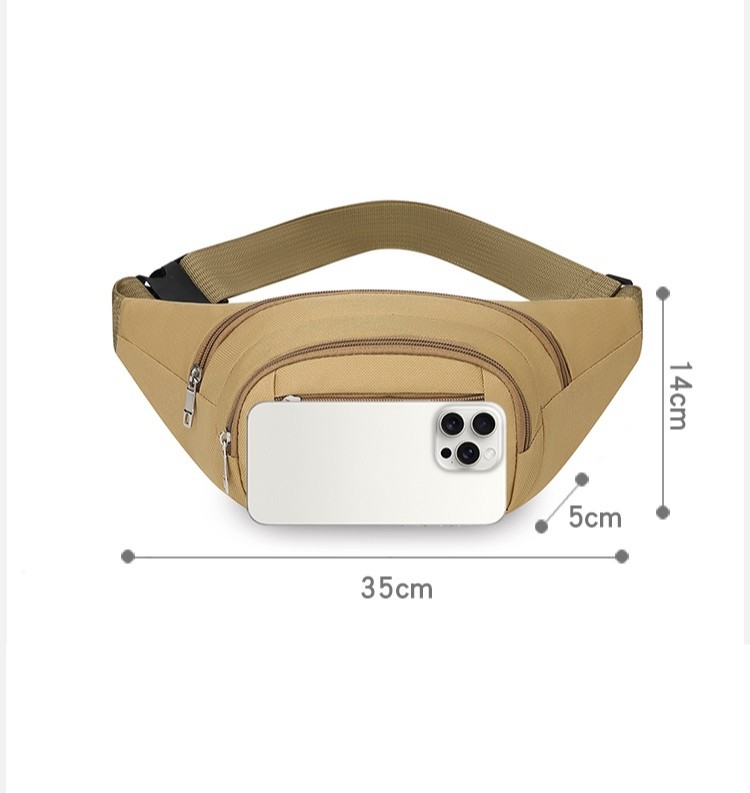 Men’s Breast Package Waterproof Outdoor Sports Bag Waist Bag Crossbody Fanny Bag