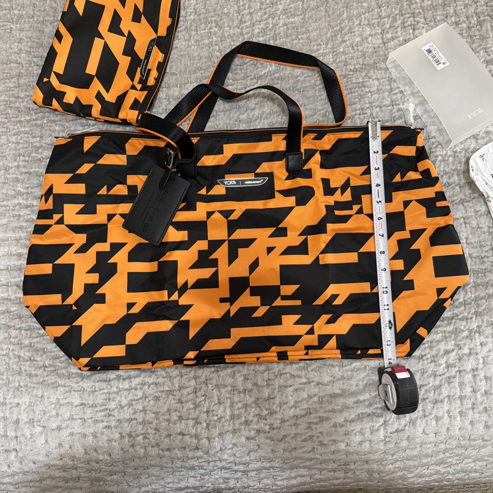 McLaren TUMI collaboration just-in-case tote