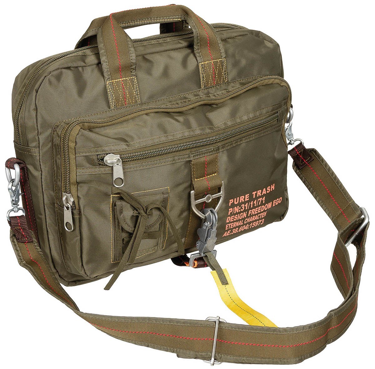 PURE TRASH Handbag Unisex Adult Travel Camping Olives