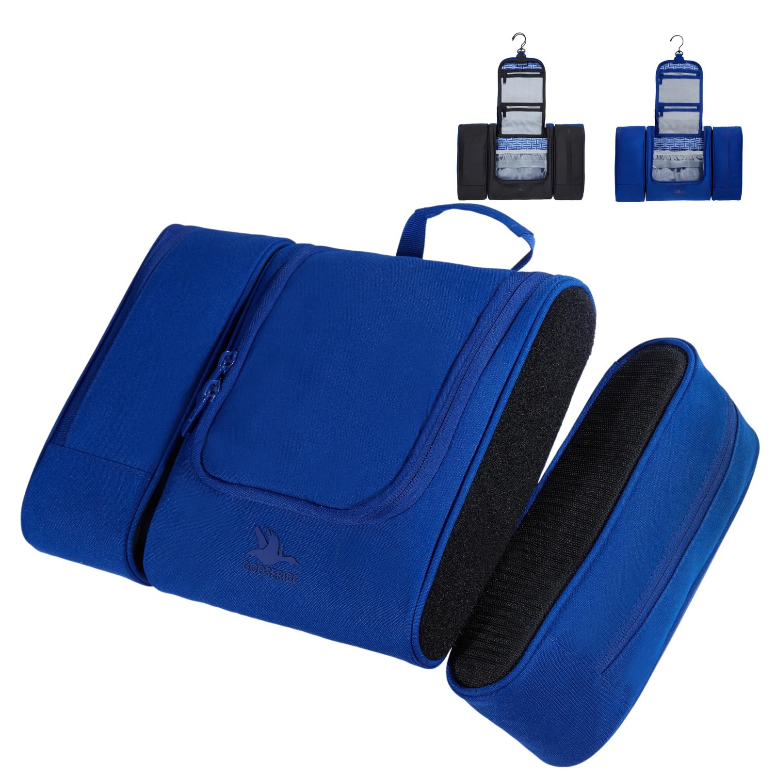 GOOSERIDE Travel Toiletry Bag for Women and Men – Hanging Cosmetic Royal Blue