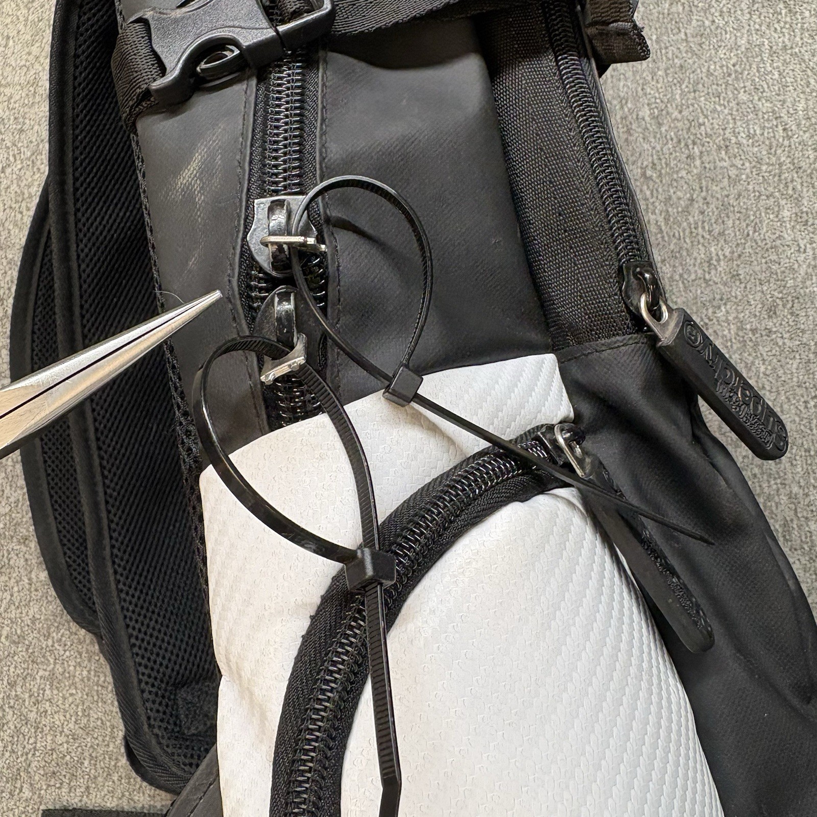 Superdry White Tarp Tech Backpack Travel Sport School Laptop Bag 21L Water Zip