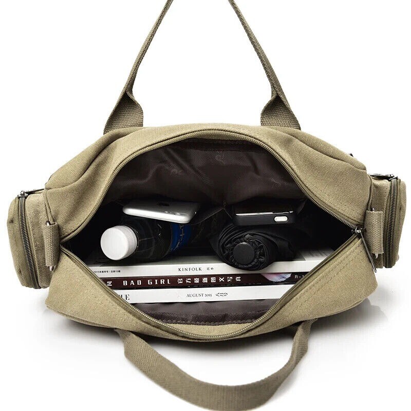 Men’s Crossbody Bag Canvas Shoulder Bag Travel Handbag Leisure Shoulder Bag