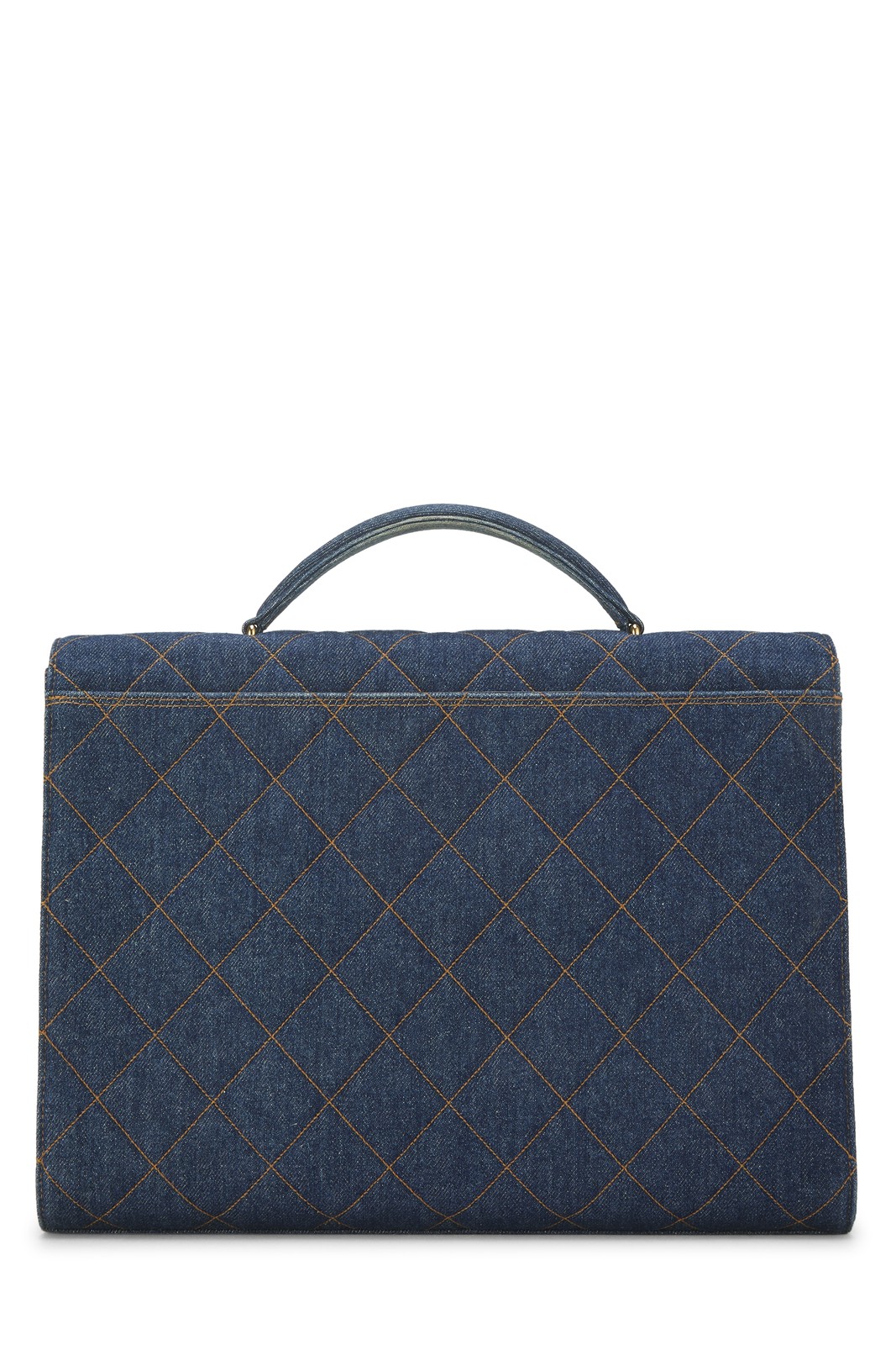 Chanel Blue Quilted Denim Briefcase – WGACA