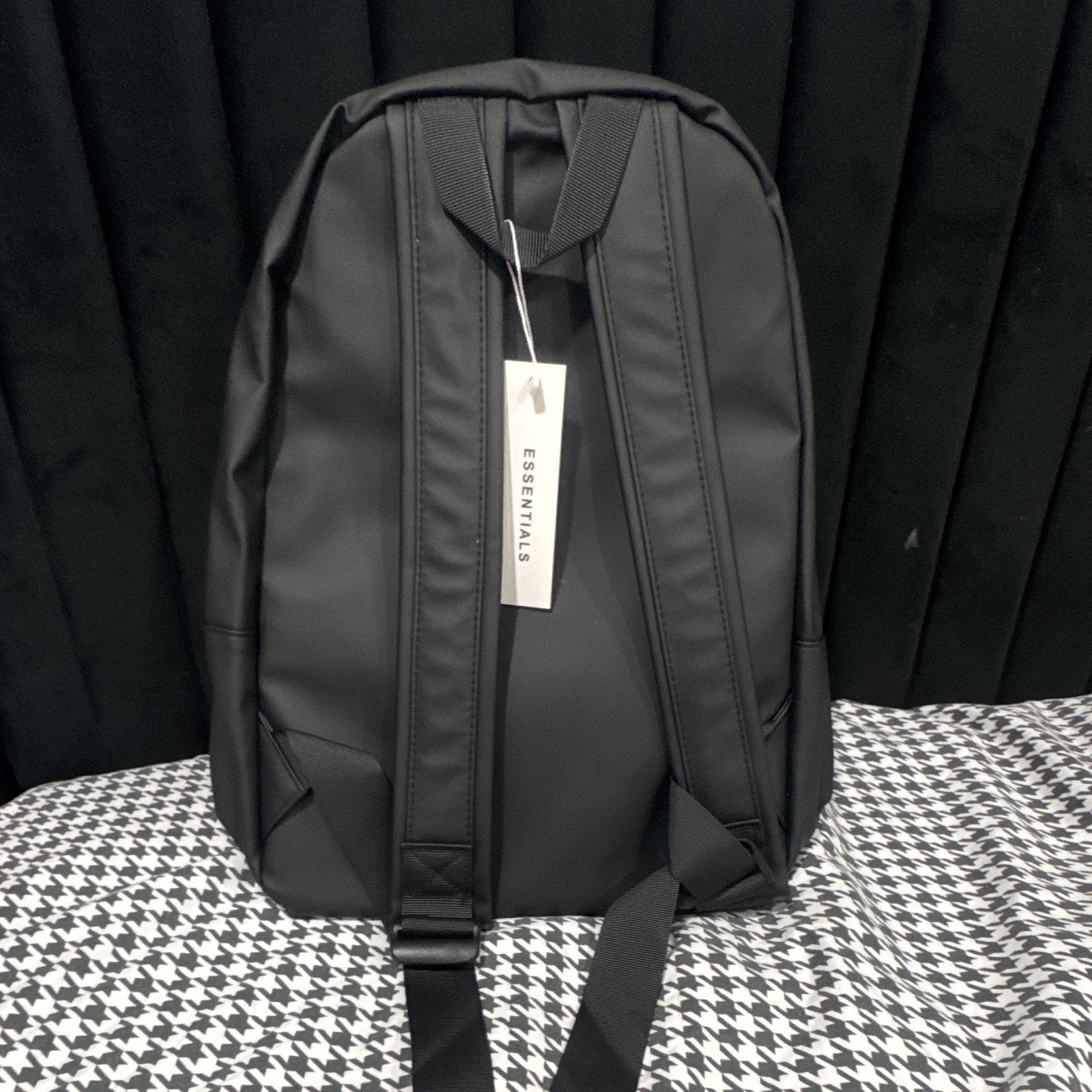 Fear of God Essentials Black Medium Backpack Zip Closure, Outer Pockets