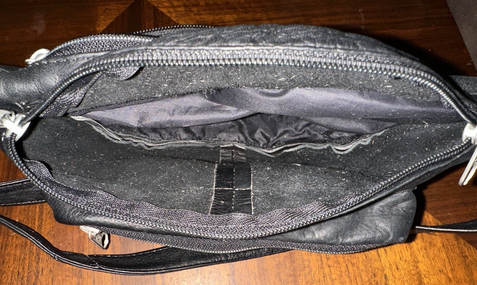 soft black leather fanny waist pack