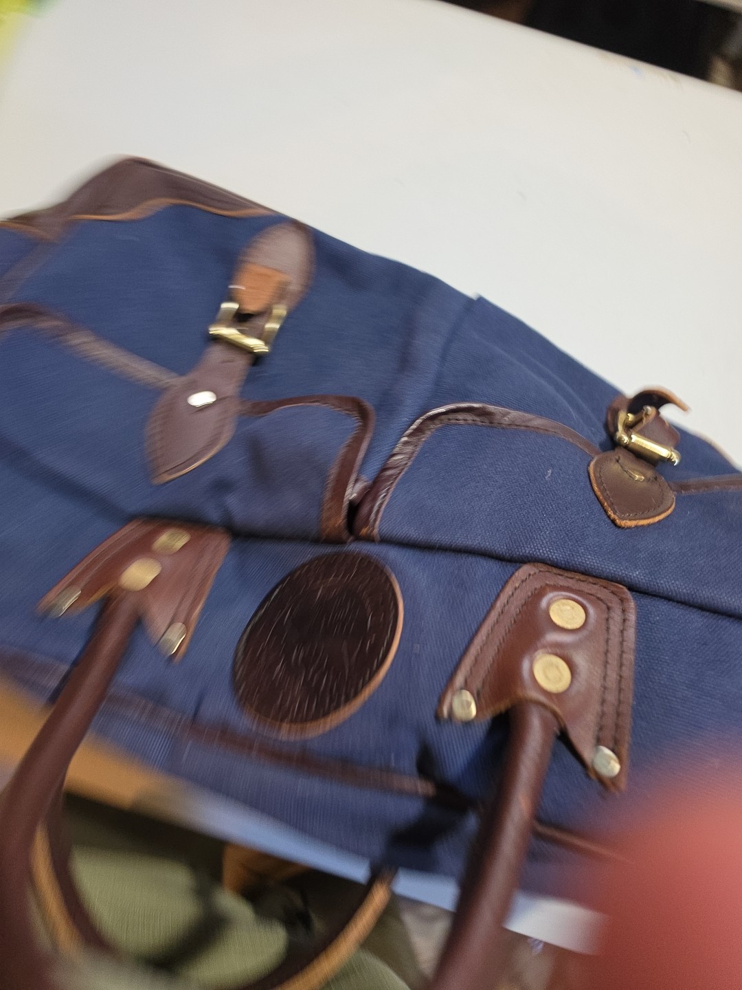 *Duluth Pack Bag Navy Canvas Travel Duffel Weekender Everyday bag