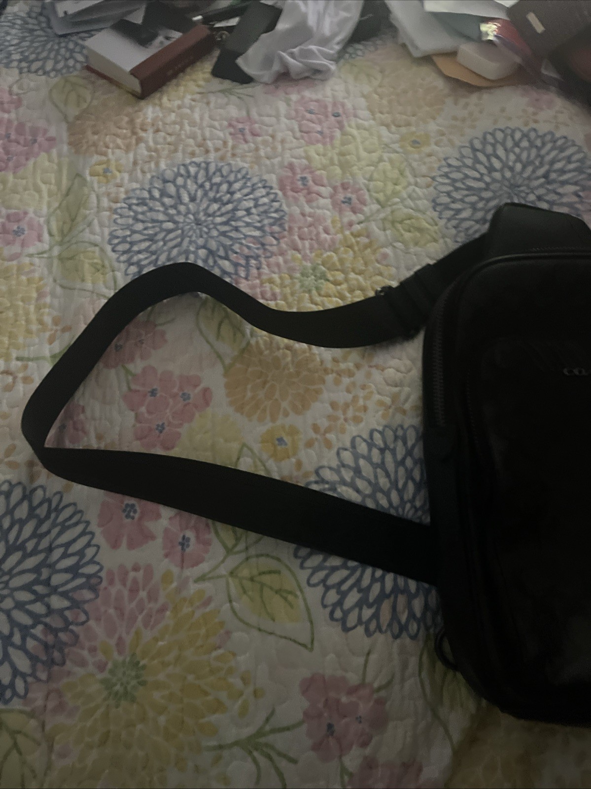 Coach Ethan Sling Pack Signature Canvas, Charcoal/Black