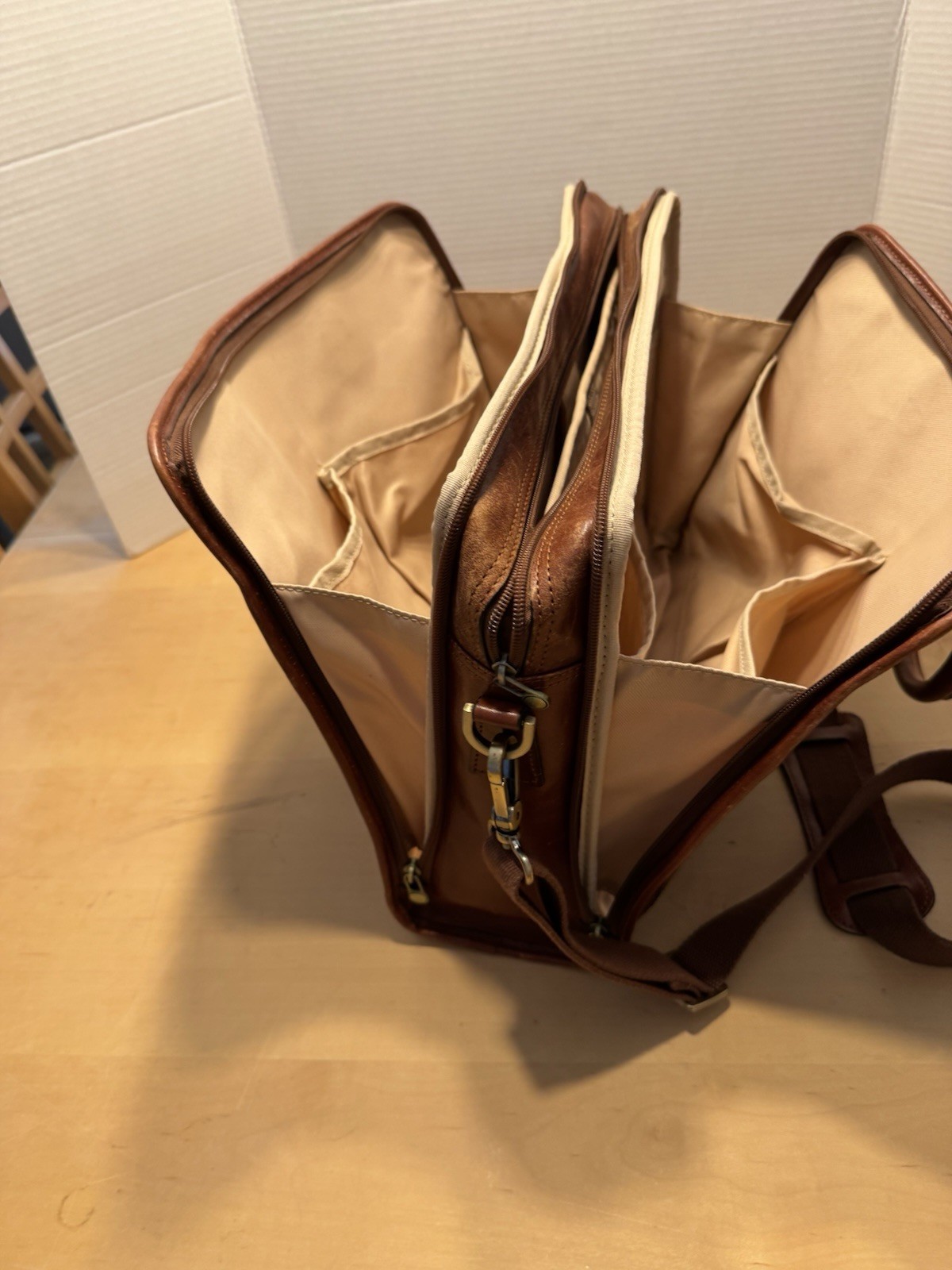 Banuce Full Grains Italian Leather Laptop Business Travel MessengerBag
