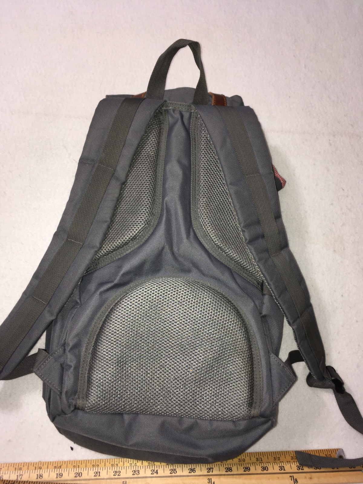 Kaukko Back Pack Vintage And Vogue Red Striped Lining Very Nice Large Size
