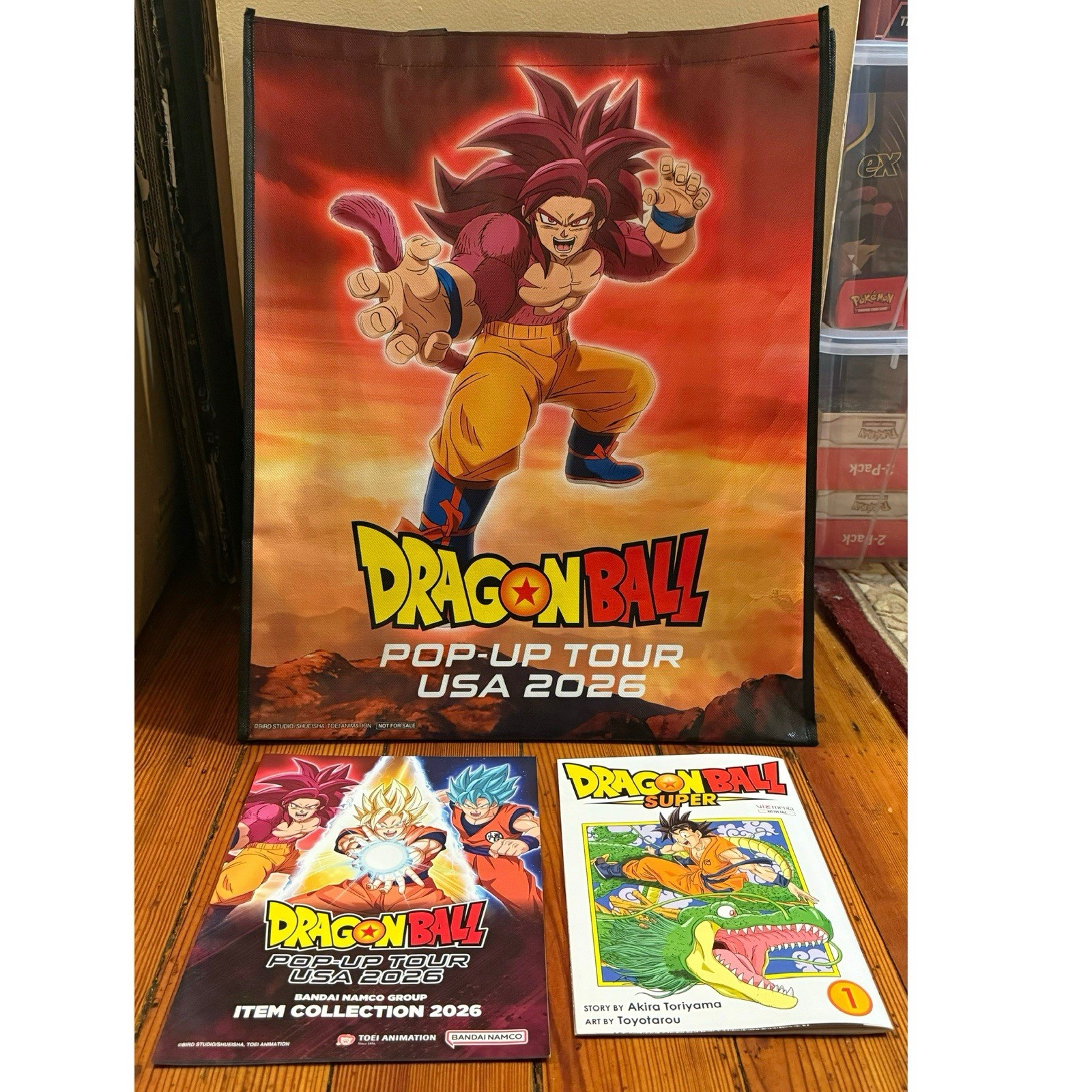 Dragonball Pop Up Tour USA 2026 40th Anniversary Tote Bag Manga Collection