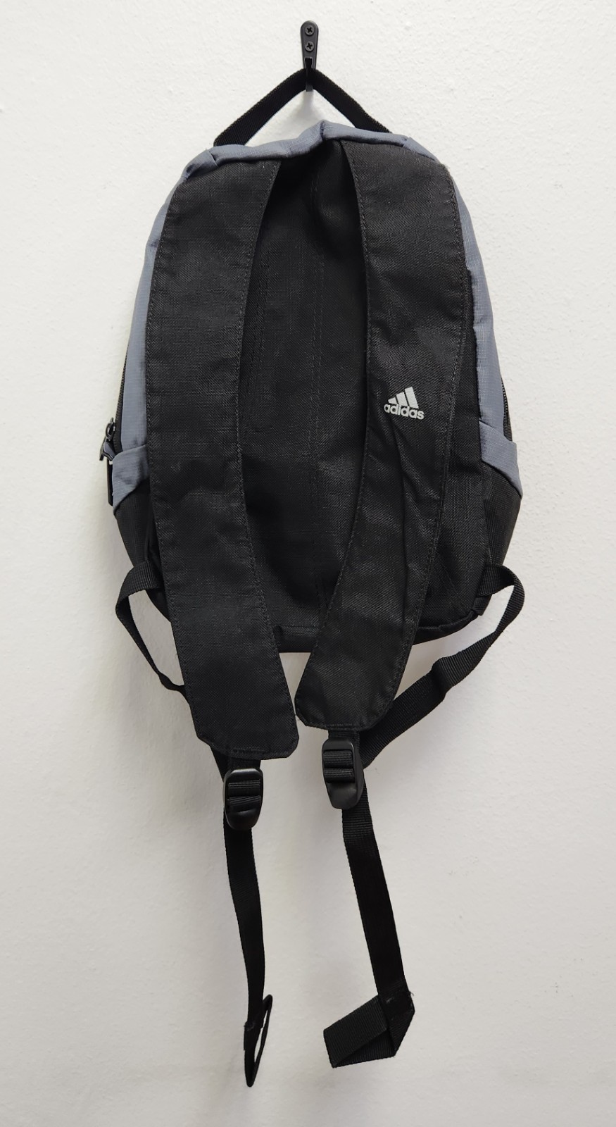 Adidas Mini Backpack Two Tone Gray Black Small Bookbag Travel Gym Pouch