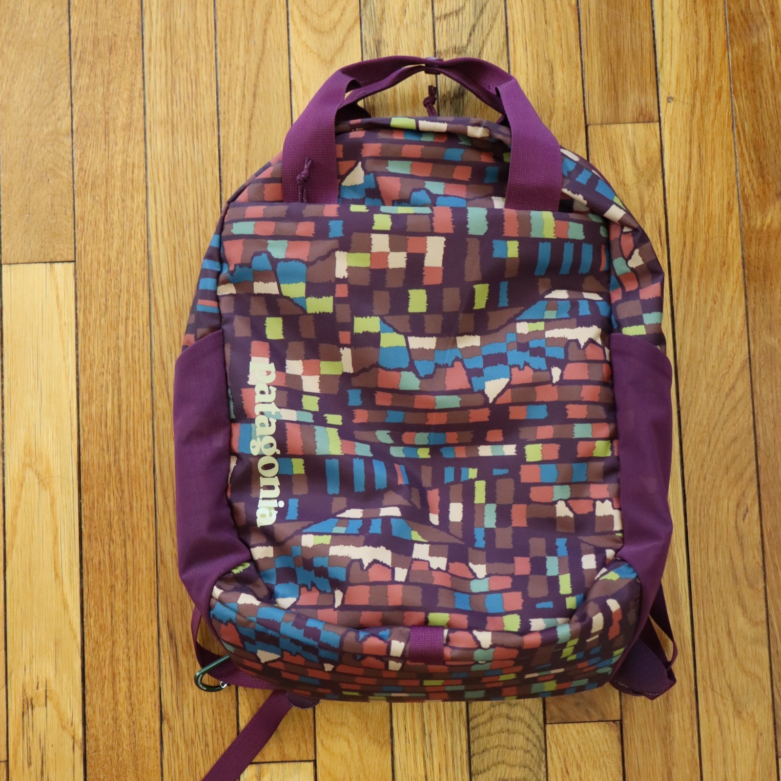 New Patagonia Atom Tote Pack 20L Aztec Fitz Roy Patchwork Laptop Backpack Bag