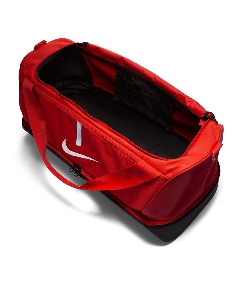 Nike Academy Team Duffel Bag Red Black White 60L Medium Soccer Workout Gym Bag