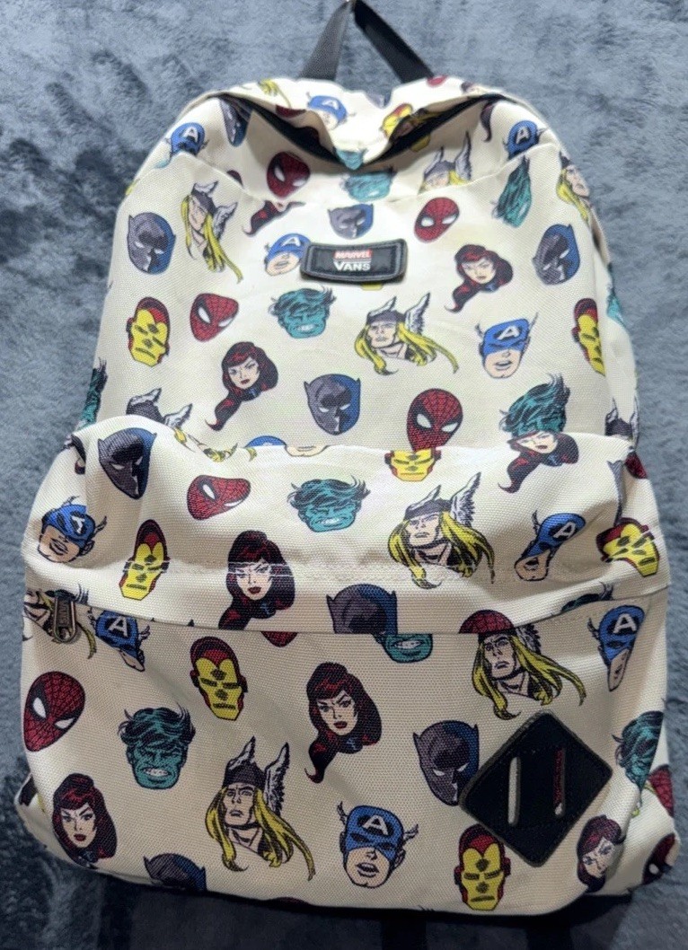 Vans X Marvel Backpack Avengers Heads all Over Print Limited Edition & Discontin