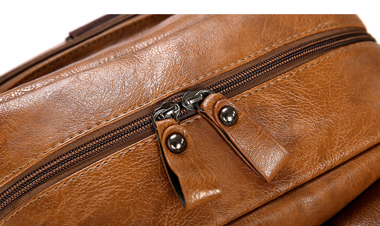New Leather School Backpack Waterproof Business Laptop Travel Work Bag daypack