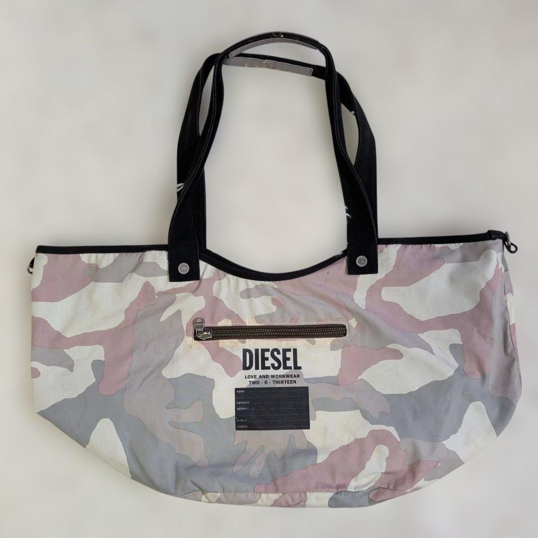 Diesel Reversible Large Canvas Tote Bag with Logo