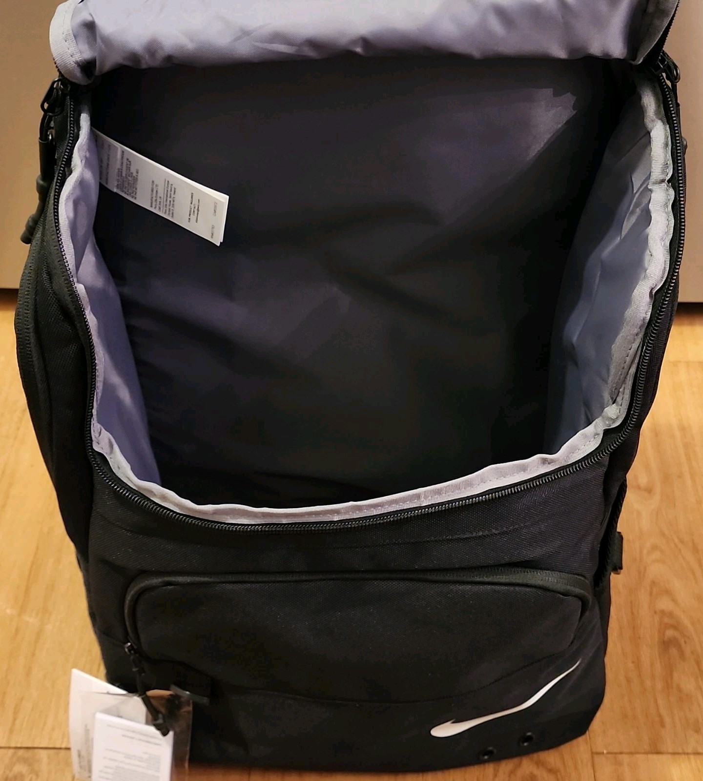 Nike Repel Water-Repellent 35L Backpack Black Swoosh Zip Unisex