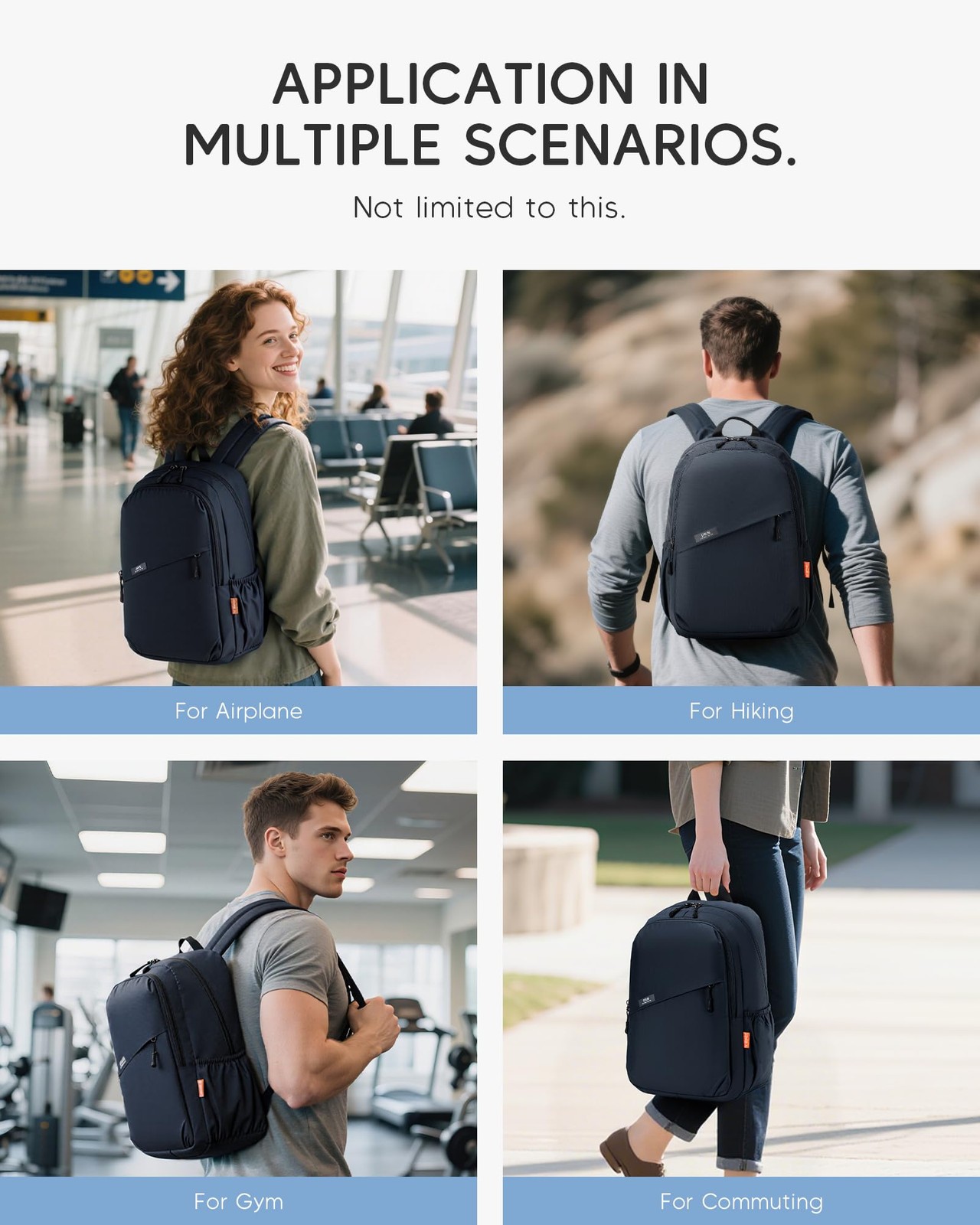 40x30x15cm Personal Bag Travel Backpack Carry On Flight Approved with Anti-Th…