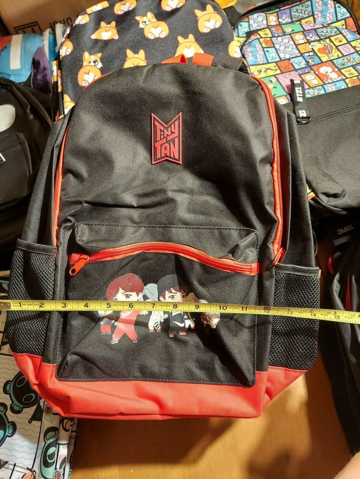 BTS Tiny Tan Chibi Characters Group Basic Backpack Bookbag NWT